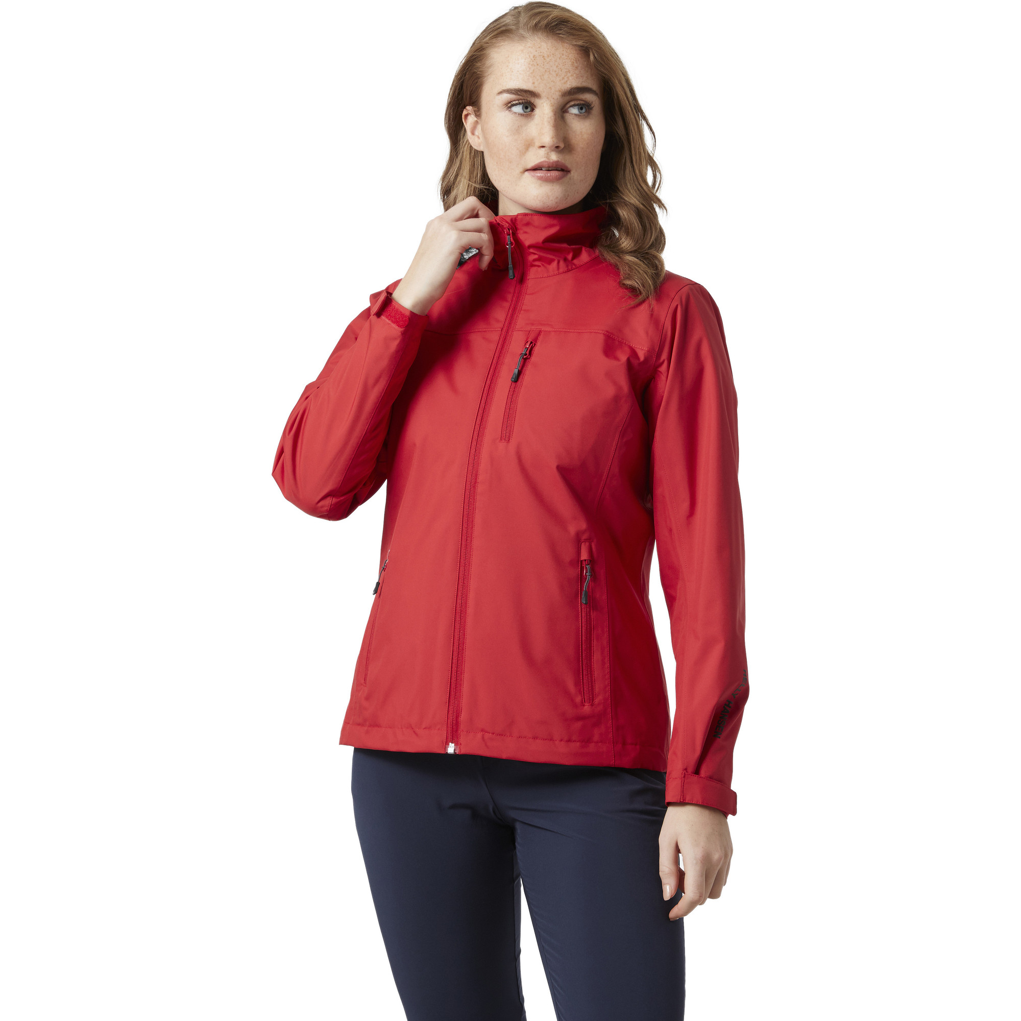 2023 Helly Hansen Womens Crew Midlayer Jacket 30317 Red Sailing